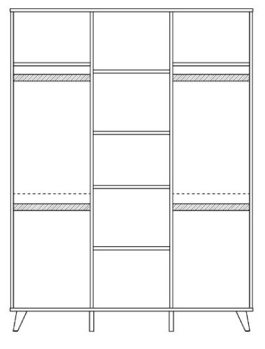 Faktum Colette 3 osztású nagyszekrény