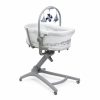 Chicco Baby Hug PRO 5in1 bölcső-etetőszék-szék- White Cream