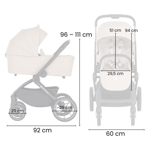 PETITE&MARS SCOUT  Kombinált babakocsi 3 az 1-ben Cappuccino Cream + Core Pro i-Size