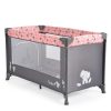 Moni SAFARI utazóágy 1 szintes, zippes kibújóval, állatmintás Pink/Rózsa