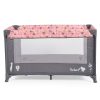 Moni SAFARI utazóágy 1 szintes, zippes kibújóval, állatmintás Pink/Rózsa
