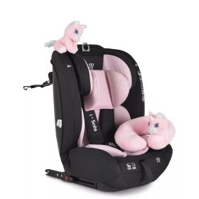   Moni Isafe autósülés isize és isofix ülésemelővé alakítható 76-150cm pink