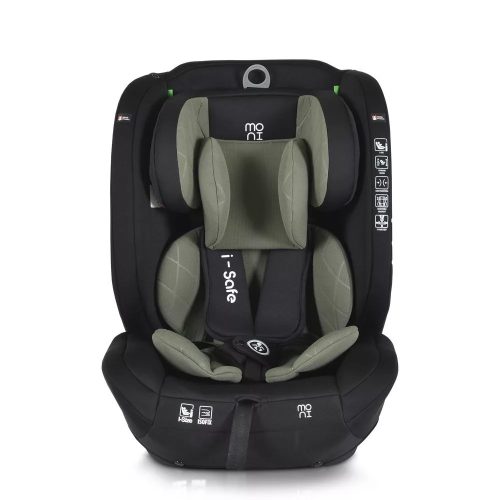 Moni Isafe autósülés isize és isofix ülésemelővé alakítható 76-150cm Green