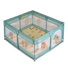   MONI GAMEZONE járóka szőnyeggel, 60 labdával 120x120 MENTA