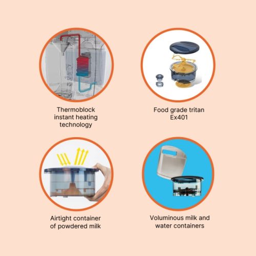 ZOPA Babyccino automata tápszerkészítő készülék Fehér