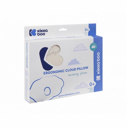 Kikkaboo párna laposfejűség elleni memóriahabos ergonomikus Felhő alakú  Velvet