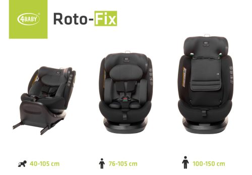4Baby Roto-Fix 40-150 cm biztonsági gyerekülés - Graphite