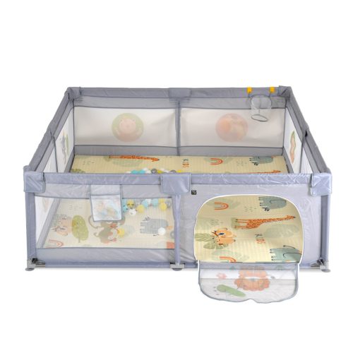 MONI GAMEZONE járóka szőnyeggel, 60 labdával 150x200 MENTA