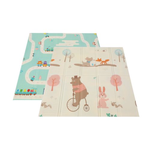 MONI GAMEZONE járóka szőnyeggel, 60 labdával 150x200 MENTA