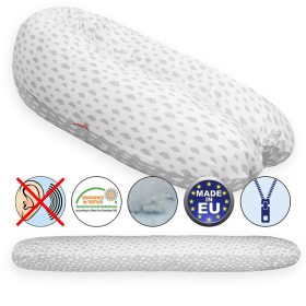   Scamp Formázható univerzális szoptatós párna /LittleCloudsGrayWhite