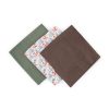 PETITE&MARS Bambusz muszlin 3db-os pelenka szett Moussy Forest Fox , 68 x 68 cm