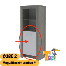   Cube 2 – keskeny nyitott +1 ajtós szekrény (140 cm magas)