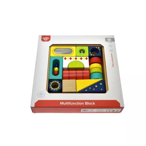 Tooky Toy: Szenzoros építőjáték különleges elemekkel - 13 db-os