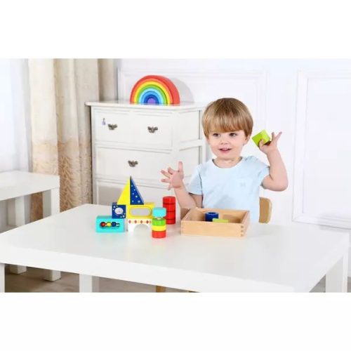 Tooky Toy: Szenzoros építőjáték különleges elemekkel - 13 db-os