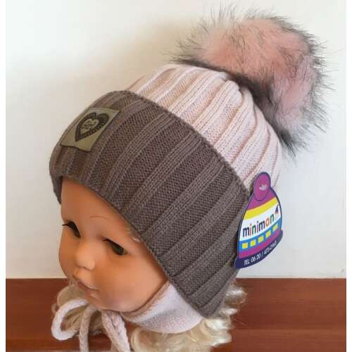 Minimanó téli kötött sapka (50-52) - Girl