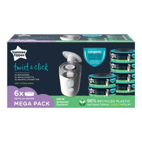   Tommee Tippee pelenkacsomagoló utántöltő - Twist and Click és Sangenic TEC citrus 6db