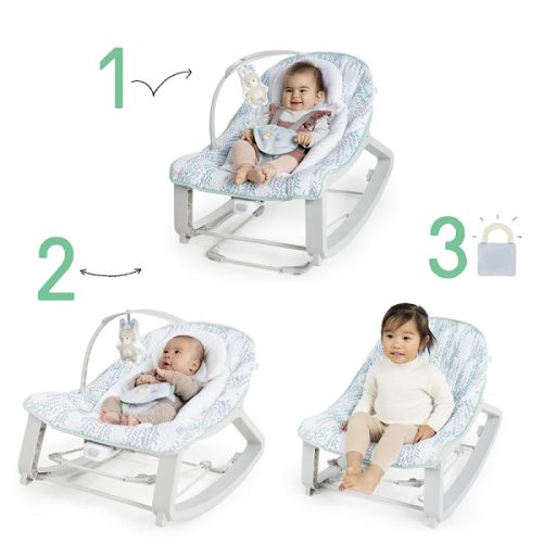 INGENUITY Rezgő pihenőszék 3in1 Keep Cozy Spruce r 0hó+, 18kg-ig