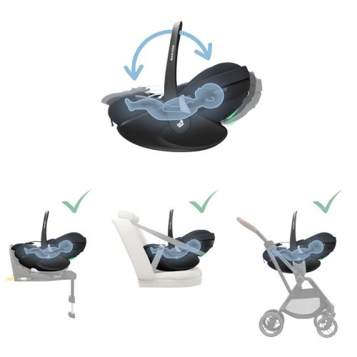 Maxi Cosi Pebble 360 Pro SlideTech babahordozó - Essential Graphite