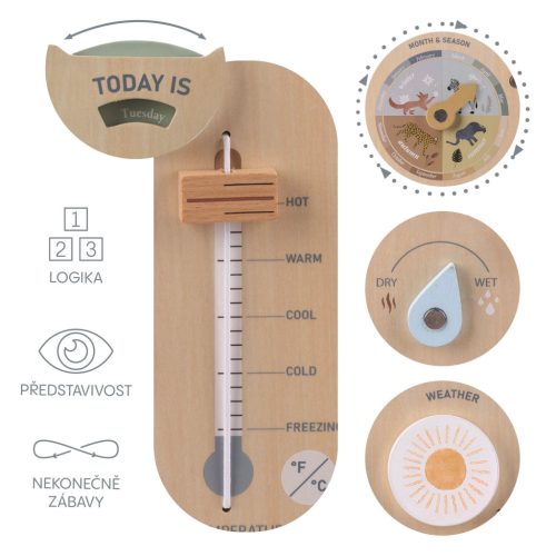 ZOPA Fa Montessori időjárás tábla