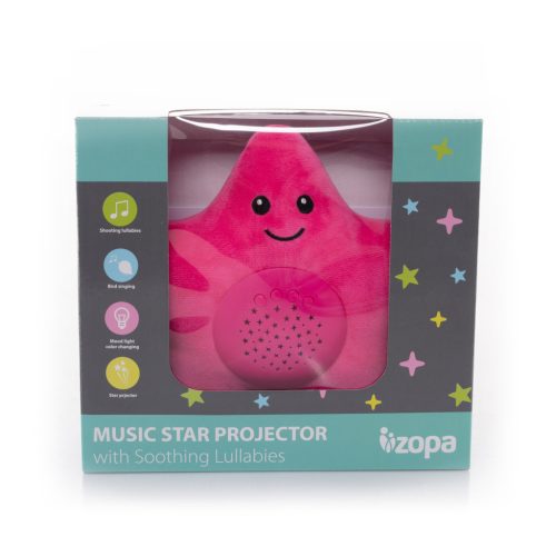 ZOPA Plüss csillag égbolt projektorral, pink