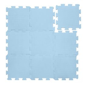 ZOPA 9 db-os Puzzle habszőnyeg, 30x30 cm, kék
