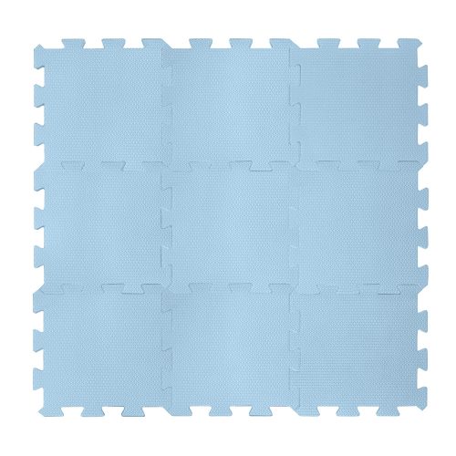 ZOPA 9 db-os Puzzle habszőnyeg, 30x30 cm, kék