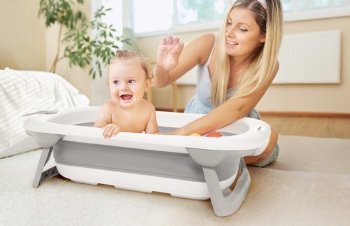 ZOPA Aquatico összecsukható babafürdető kád, rózsaszín