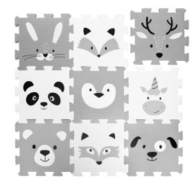 ZOPA 9 db-os Puzzle habszőnyeg, 30x30 cm, erdő