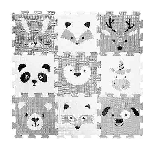 ZOPA 9 db-os Puzzle habszőnyeg, 30x30 cm, erdő