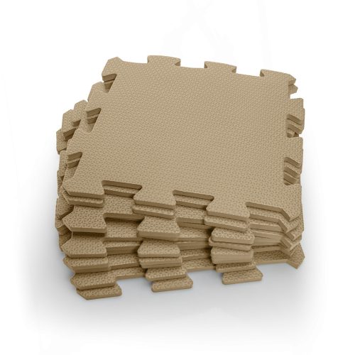 ZOPA 9 db-os Puzzle habszőnyeg, 30x30 cm, mogyoróbarna