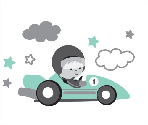 ZOPA “Racer” 84 cm-es kád dugóval, szürke/menta