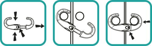 ZOPA U alakú szekrényfogantyú-zár