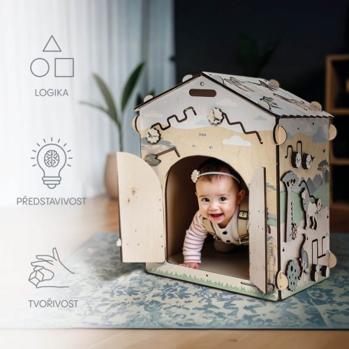 ZOPA Készségfejlesztő oktató nagy házikó - dínó