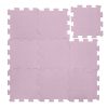 ZOPA 9 db-os Puzzle habszőnyeg, 30x30 cm, sugar pink