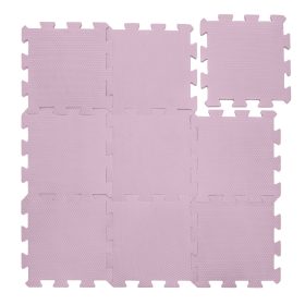 ZOPA 9 db-os Puzzle habszőnyeg, 30x30 cm, sugar pink