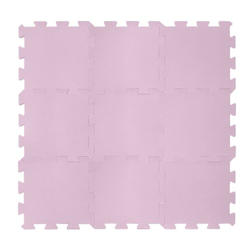 ZOPA 9 db-os Puzzle habszőnyeg, 30x30 cm, sugar pink