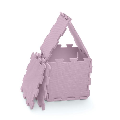 ZOPA 9 db-os Puzzle habszőnyeg, 30x30 cm, sugar pink