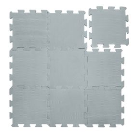 ZOPA 9 db-os Puzzle habszőnyeg, 30x30 cm, világos szürke
