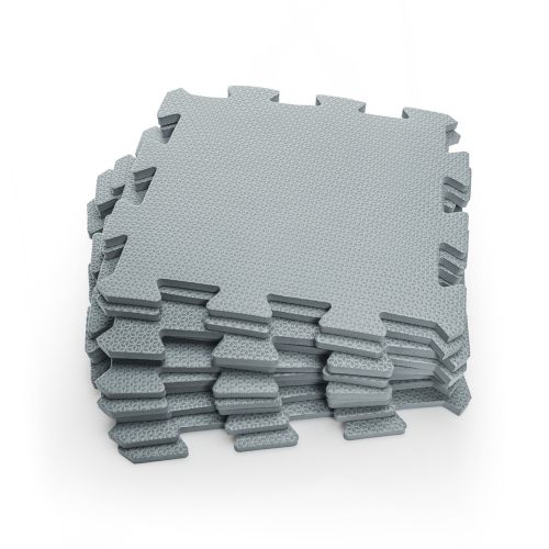 ZOPA 9 db-os Puzzle habszőnyeg, 30x30 cm, világos szürke