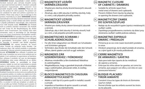 ZOPA Mágneses szekrény-/fiókzár 4 db