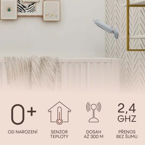 ZOPA Static digitális videós bébiőr, szürke