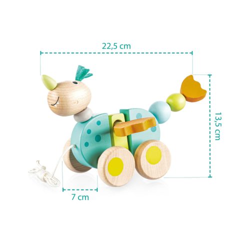 ZOPA Fa húzható játék - sárkány