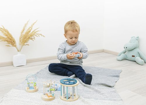 ZOPA Fa formabedobó henger - kék