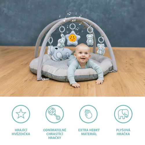 ZOPA Komfort játszószőnyeg, puha szürke