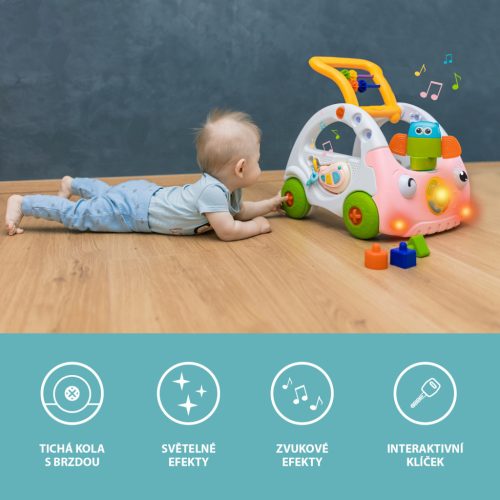 ZOPA Járássegítő 3in1, rózsaszín