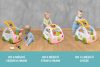 ZOPA Járássegítő 3in1, rózsaszín