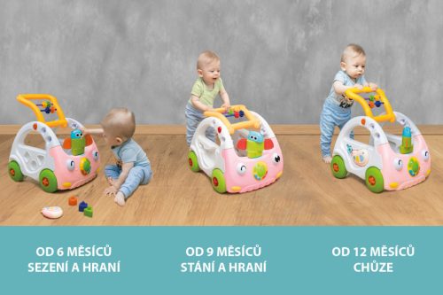ZOPA Járássegítő 3in1, rózsaszín