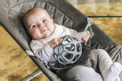 ZOPA Szilikon rágóka Gömb - galambszürke