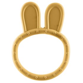 ZOPA Szilikon rágóka Nyuszi - mustársárga