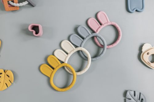 ZOPA Szilikon rágóka Nyuszi - rózsaszín